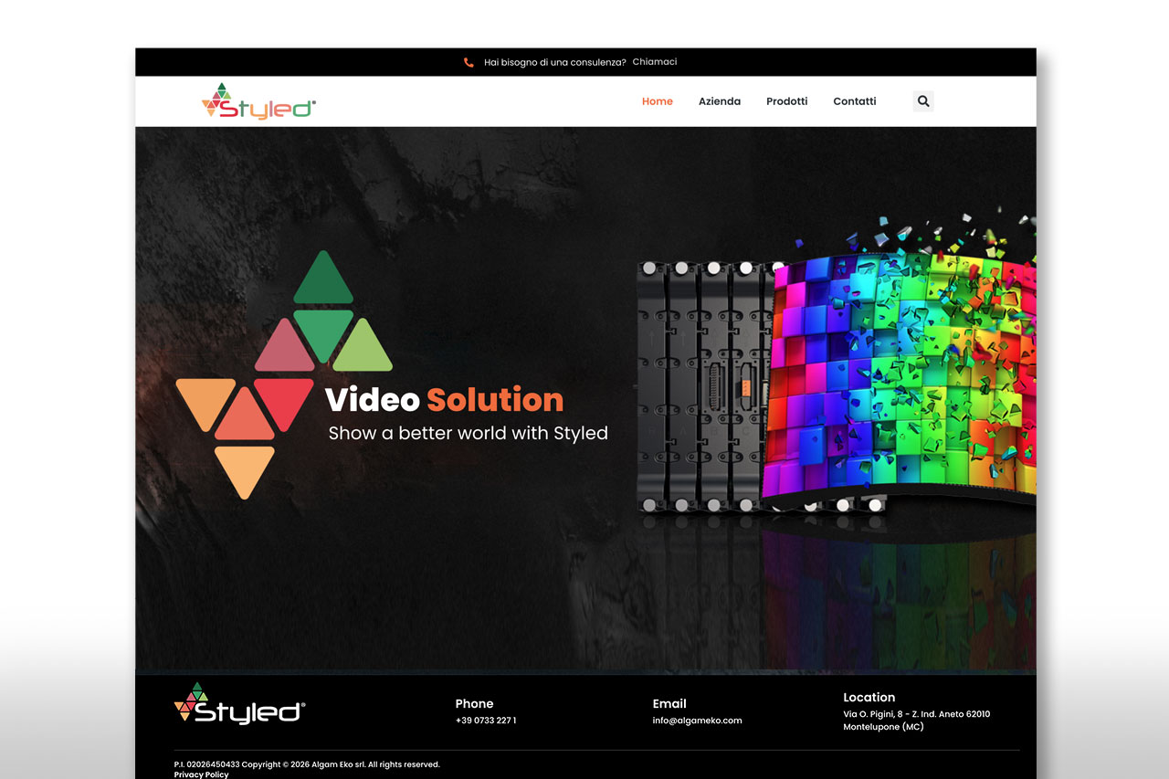 Sito web di Styled Video Solution realizzato da Omnibox