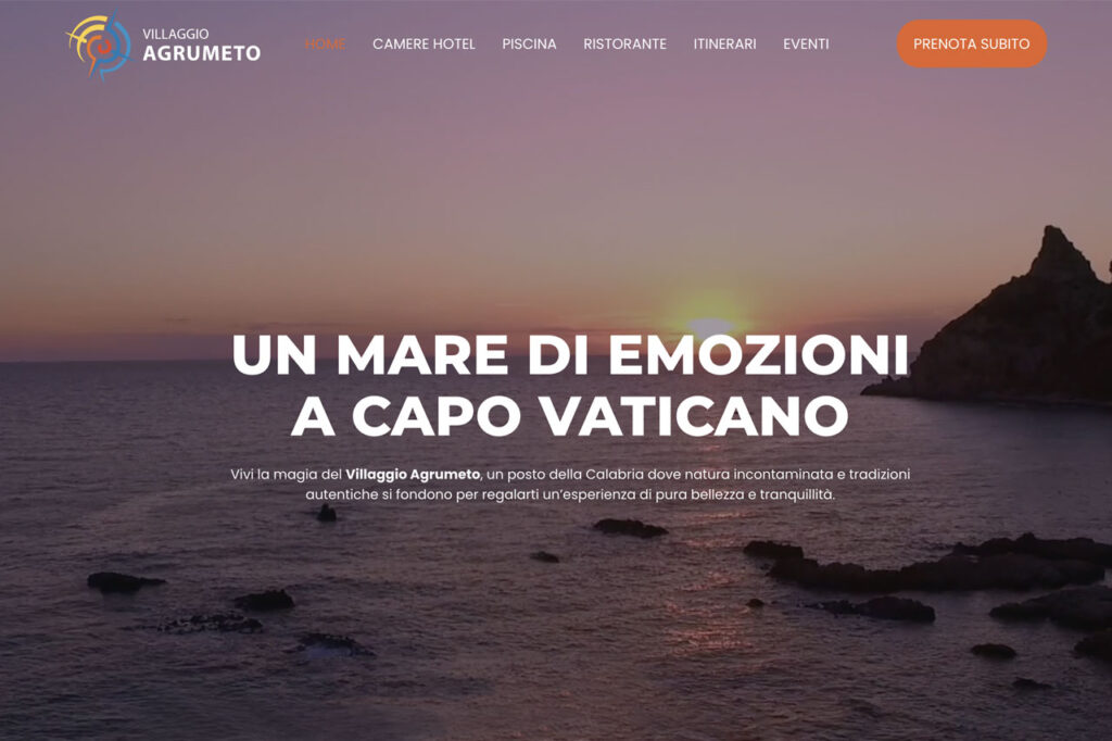 Sito web del Villaggio Agrumeto realizzato da Omnibox